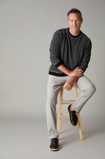 Merino Wool Striped Crew Neck