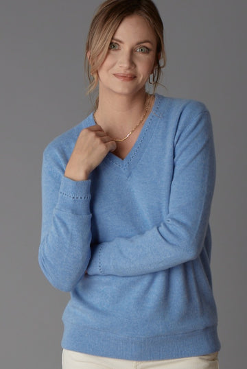 Blue Reef Heather V-Neck