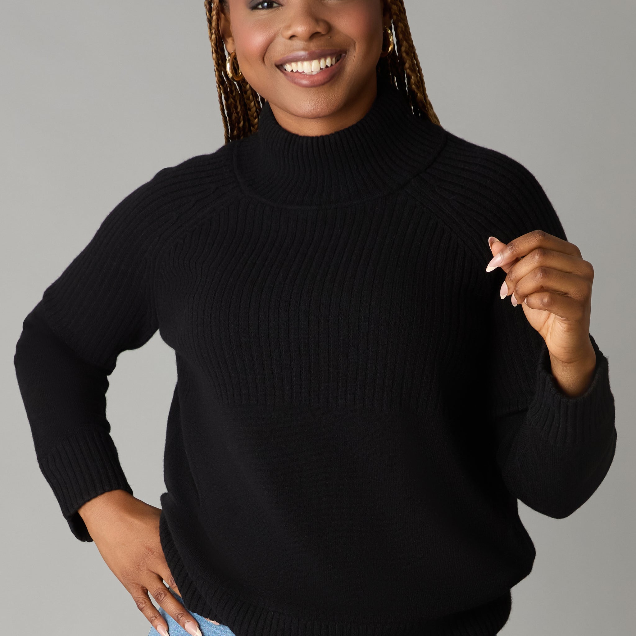 Merino Wool Mock Neck