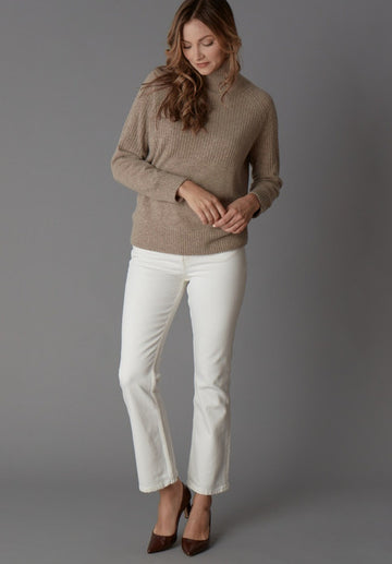 Driftwood Taupe Heather Mock Neck