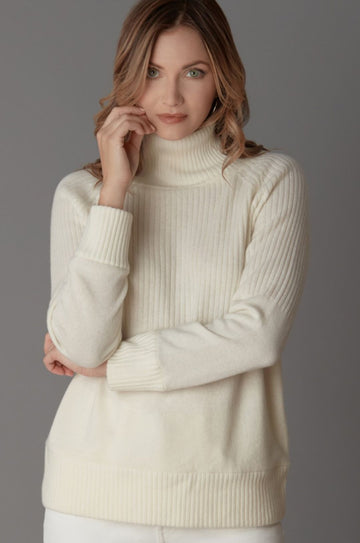 Pearl White Mock Neck